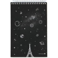 Morning Glory 2000 Çizgili Not Defteri 18,6X12,7 cm Siyah 11111-80568