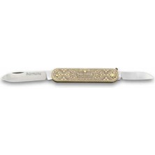 MiraLive Sürbısa 61804 Pirinç Işlemeli Sürmene Çakısı 5,5 / 3,5 cm - Çift Bıçaklı