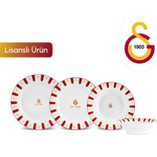 Karaca x Galatasaray  Lisanslı Forever Bone 24 Parça 6 Kişilik Yemek Takımı