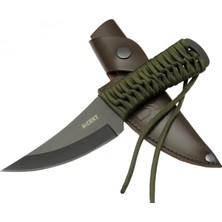 MiraLive Crkt Scrub Fixed 2712 Bk Siyah Kamp / Outdoor Bıçak 22,5cm - Ipli Sap, Deri Kılıflı