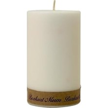 Simagift Simagift Bozkurt Mum Silindir Şeklinde Mum 7X12 cm Krem