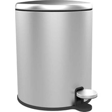 Pedallı Çöp Kovası 6lt Paslanmaz Mat Iç Kısım Siyah M-E41-30-06