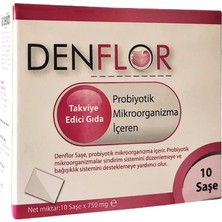 Denflor Probi̇yoti̇k 10 Saşe İçeren Takviye Edici Gıda, Sağlıklı Sindirim İçin Destek