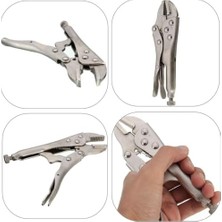 Kilitli & Ayarlı – Komple Metal Kavisli Çene Vice Grip Sabitleme Pensesi – Cr-V / C45 Çelik, Kendinden Kilitli, Endüstriyel Ağır Hizmet