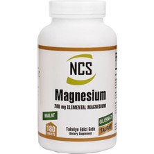 Ncs Magnesium Malat Glisinat Taurat 180 Tablet Takviye Edici Gıda İçeriği: 200 mg Elemental Magnesium