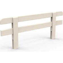 Meltem Kids Krem Karyola Korkuluk | 90x35 cm | Çıtalı MDF | 18 mm | Çocuk Yatak Koruma Bariyeri