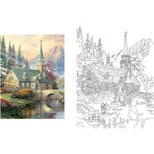 Posh Adult Coloring Book: Thomas Kinkade Designs For Inspiration & Relaxation: 14