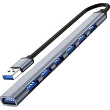 USB 3.0 7 Portlu Hub Otg Çoğaltıcı Pc Bilgisayar Uyumlu Veri Aktarımı Mouse Klavye Bağlantısı ADS303A