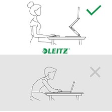 Teknocan Marketing Ergo Ayarlanabilir Çok Açılı Laptop Standı, Koyu Gri