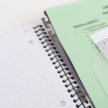 Star Advance 820012C-ECM Spiral Defter ve Çalışma Uygulaması, 1 Konu, Üniversite Çizgili, 21,5 cm x 28 Cm, 100 Sayfa, Spiral Koruyucu ve Hareketli Ayırıcılarla, Yeşil