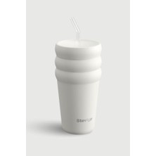 3 Bubble Two-Cap Straw Tumbler Çelik Termos 600 ml ST-249