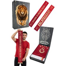 Galatasaray Ilklerin ve Enlerin Takımı Şal Atkı Uv Kutu Hediyeli