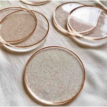 4 Lü Bardak Altlığı Epoksi Özel Tasarım 10X10