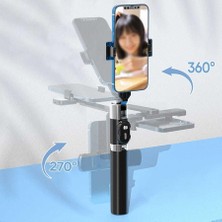 P60 Plus Çok Fonksiyonlu Kumandalı ve Selfie Çubuğu Selfi Çubuğu Beyaz