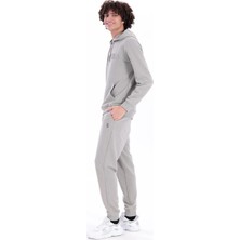 Piero Perla Slim Fit EVA Nakış Detaylı Premium Erkek Açık Gri Eşofman Altı