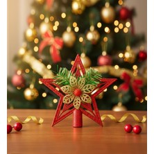 Yılbaşı Ağacı Tepe Süsü 15 cm (Kırmızı)