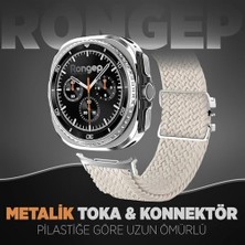 ile Uyumlu Örgü Loop Kordon Galaxy 8 44MM/40MM/ 46MM  Için Yumuşak ve Konforlu Galaxy 8 Kordon Terletmeyen Elastik Kumaş Kayış