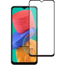 Galaxy M33 Tam Kaplayan Temperli Cam Ekran Koruyucu Siyah