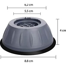 Gürültü Engelleyici Stoper 4 Adet Kaymaz Titreşim Önleyici Kauçuk Ayak Pedleri Çamaşır Makinesi Stoper 4'lü