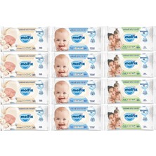 Molfix Islak Havlu Mendil 12'li Set 720 Yaprak Yeni Doğan Hassas Cilt Ferah Temizlik