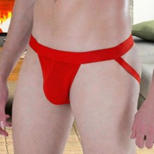 Hafif Giyim Erkek Kırmızı Fantezi Seksi Çapraz Bağlamalı Slip HF071037