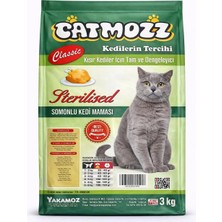 Catmozz  Classic Sterilised Somonlu Kısırlaştırılmış Yetişkin Kedi Maması 3 Kg