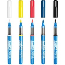 Akrilik Paint Marker Su Bazli Fırça Uçlu 5'li