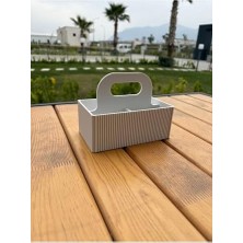 Çok Gözlü Masaüstü Organizer – Kalemlik ve Düzenleyici Kutu Beyaz