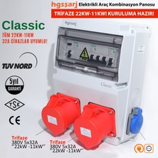 Hgsşarj Elektrikli Araç Kombinasyon Kutusu ''classıc'' 5X32A + 5X32A + 1X16A