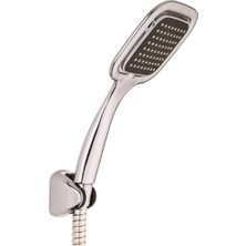 Teknocan Marketing Kare Duş Başlığı, El Duşu Şık Tasarımlı Kare Krom,yüksek Tazyikli Banyo Fıskiyesi