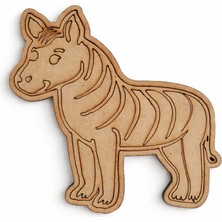 Ay Işığı Store Ahşap Hayvan Figürü Zebra Boyama 10 Adet