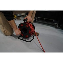 Teknocan Marketing Woods 22849 Metal Ayaklı Kordon Makarası, Siyah, 150-FIT 16/3 Awg Kadar Tutar Woods