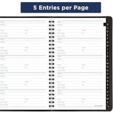 Teknocan Marketing Telefon Defteri Adres Defteri Büyük Baskı 500 Kayıt 8,38 x 5,38 Inç Siyah (80LP1105)