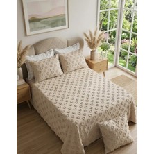 D'niss Home Delux Ponponlu Çift Kişilik Yatak Örtüsü 240X250 - Bej -