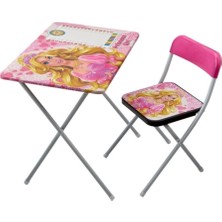 Beren Oyuncak Modern Tasarımlı Ders Çalışma Masası + Sandalye Pembe Renkli Kız Çocuk İçin