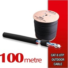 Nif Bilişim Qport Yüksek Bakır Utp 23AWG 0.58 mm Dış Ortam Cat6 Outdoor Kablo 100 Metre