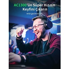 Teknocan Marketing AC1300 USB 3.0 1300MBPS 2.4/5ghz Wi-Fi Kablosuz Alıcı Ağ Adaptörü