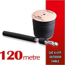 Nif Bilişim Qport Yüksek Bakır Utp 23AWG 0.58 mm Dış Ortam Cat6 Outdoor Kablo 120 Metre
