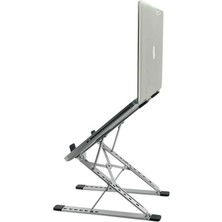 Teknocan Marketing Kaliteli Tok Alüminyum Dizüstü Bilgisayar Notebook Standı Yüksekliği Ayarlanabilir 30CM Maksimum Yükseklik Stand Taşınabilir Yükseltici MacBook Uyumlu Tüm Dizüstü Bilgisayar 10-16 Inç N8
