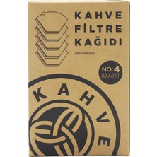 Kahve Dünyası 80 Adet Kağıt Filtre Kahve Kağıdı No:4 Türkiye Menşeli Yoğun Aroma Sunar