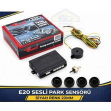 Inwells 22MM E20 Sesli Park Sensörü 4 Lü Siyah Geri Vites Park Destek Sistemi Araç Park Sensörü Seti