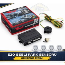 Inwells 22MM E20 Sesli Park Sensörü 4 Lü Gri Geri Vites Park Destek Sistemi Araç Park Sensörü Seti