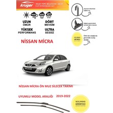 Kruger Nissan Micra Ön Muz Silecek Takımı 2020 Model Araca Özel (Aparatsız Direk Montaj)