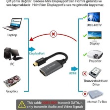 Teknocan Marketing 4K@60Hz, Hdr, Hdcp 2.2, Thunderbolt 2 Destekli Mini Displayport To HDMI Aktif Adaptör (MDP14HD20A-ADP)