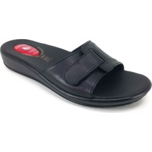 Ceyo Kadın Terlik Siyah Poliüretan Malzeme İle Günlük Kullanım İçin Konforlu 38 Numara