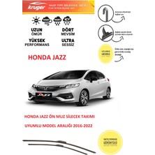 Kruger Honda Jazz Ön Muz Silecek Takımı 2020 Model Araca Özel (Aparatsız Direk Montaj)