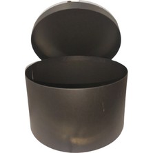 Stil Kutu Siyah Büyük Silindir Kutu Mukavva Malzemeden Özel Tasarım Dekoratif Kutu