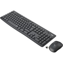 Logitech MK295 Sessiz Kablosuz Türkçe Klavye Mouse Seti - Siyah
