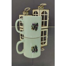 KirLinova Kuş Detay Kupa Bardak - Yeşil