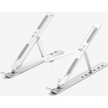 Teknocan Marketing Laptop Standı Katlanabilir Çok Fonksiyonlu Metal Grey